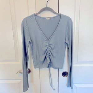 Long Sleeve Tie Top